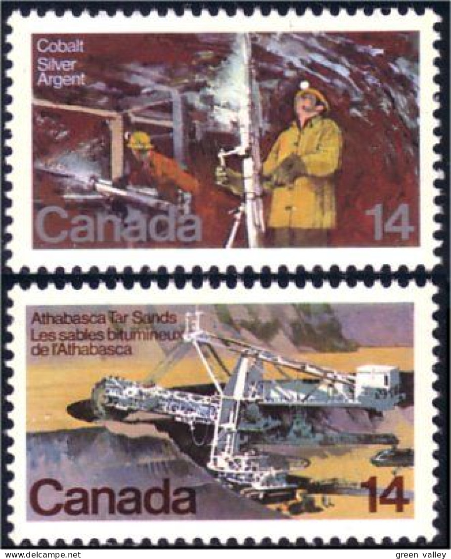 (C07-65-66b) Canada Cobalt Silver Mining Mine Argent Sables Bitumineux Tar Sands MNH ** Neuf SC - Other & Unclassified