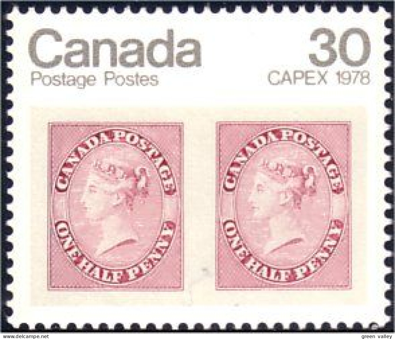 (C07-55b) Canada Queen Victoria MNH ** Neuf SC - Briefmarken Auf Briefmarken