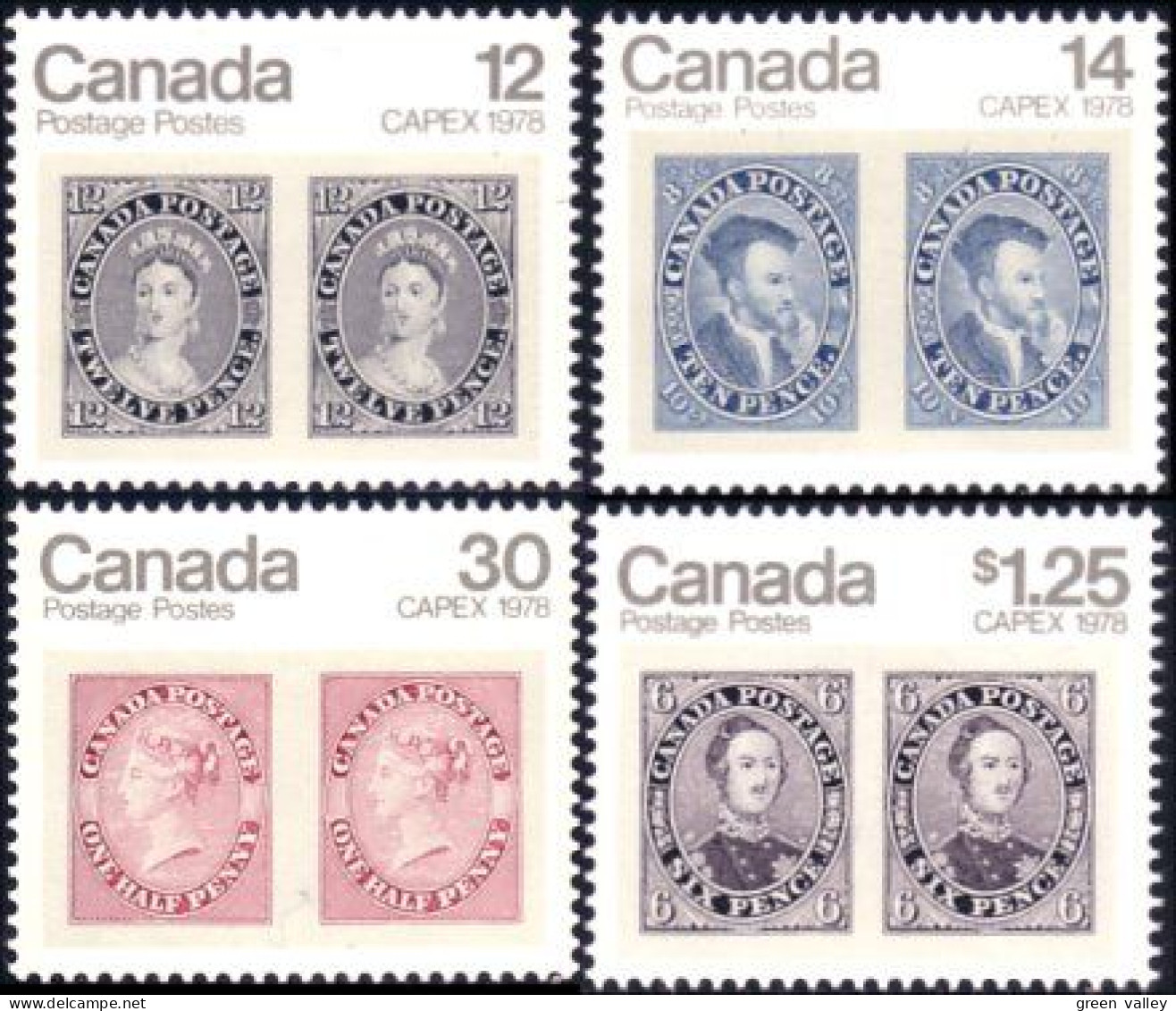 (C07-53-56a) Canada Queen Victoria Jacques Cartier Prince Albert MNH ** Neuf SC - Ongebruikt