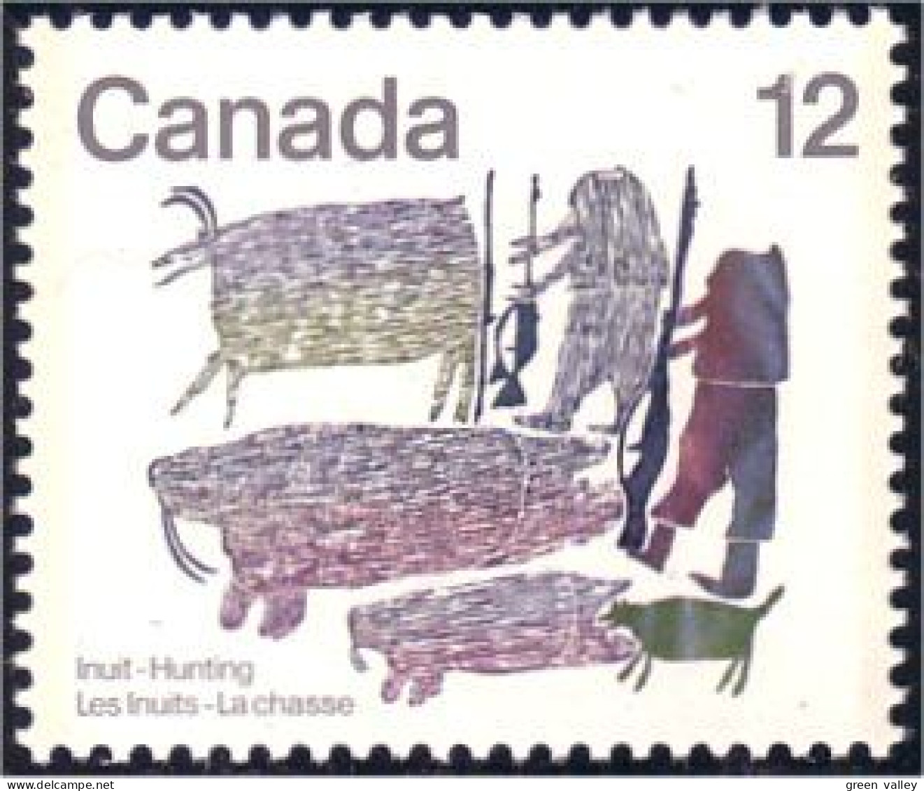 (C07-51b) Canada Chasse Morse Walrus Hunting MNH ** Neuf SC - Indiani D'America