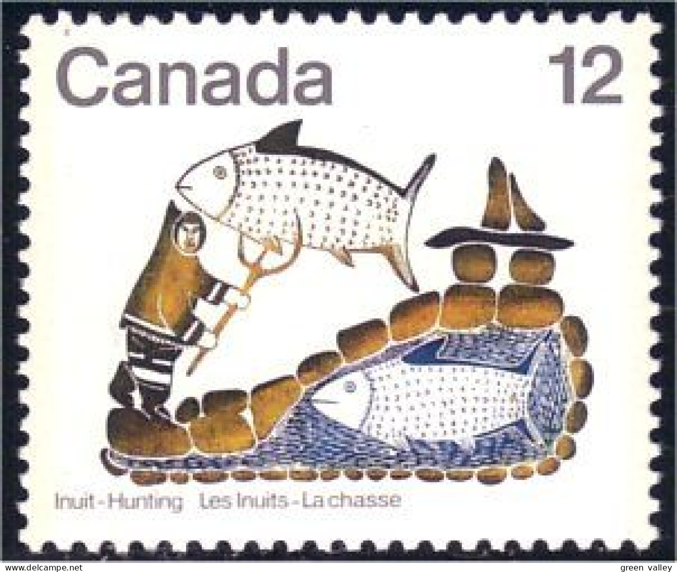 (C07-49b) Canada Peche Harpon Harpoon Fishing MNH ** Neuf SC - Indiens D'Amérique