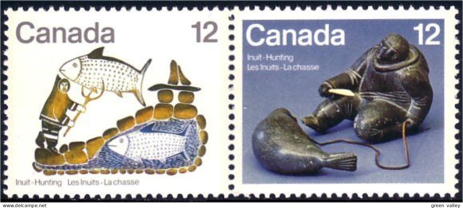 (C07-48ab) Canada Hunter Chasse Peche Fishing MNH ** Neuf SC - Indianen