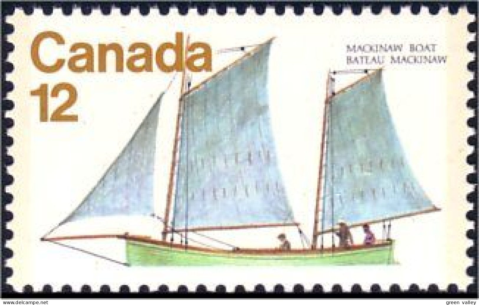 (C07-47b) Canada Voilier Bateau Mackinaw Boat Sailing Ship MNH ** Neuf SC - Barcos