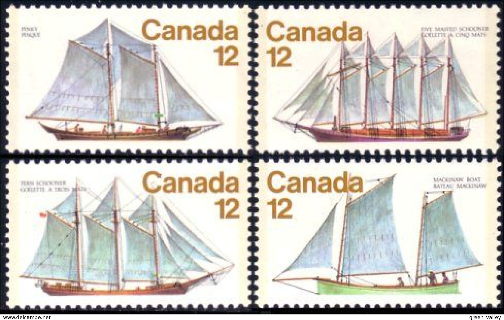 (C07-44-47b) Canada Voiliers Sailing Ships MNH ** Neuf SC - Barcos