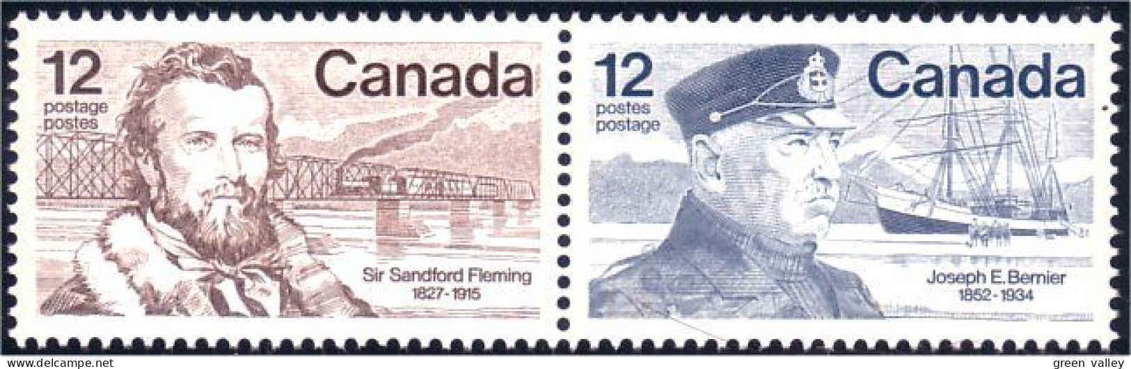 (C07-38aa) Canada Bernier Fleming Se-tenant MNH ** Neuf SC - Unused Stamps