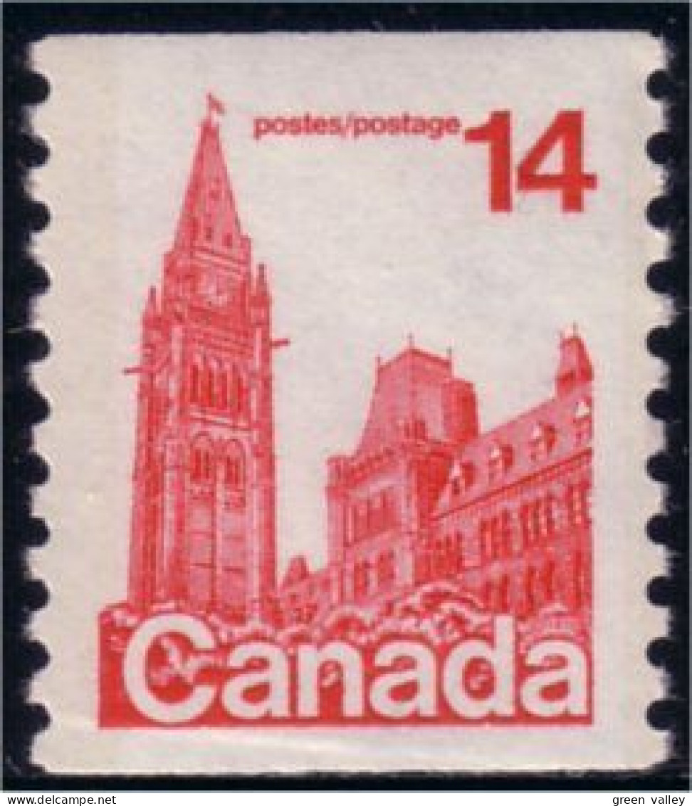 (C07-30) Canada Parlement Roulette Coil Parliament 14c MNH ** Neuf SC - Unused Stamps
