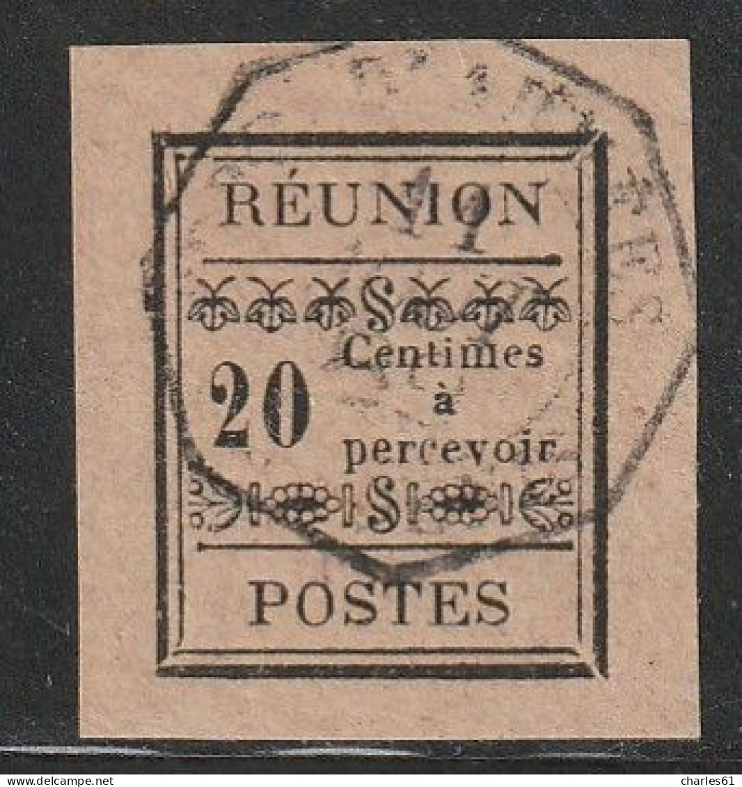 REUNION - TAXE N°4 Obl (1889) 20c Noir - Impuestos