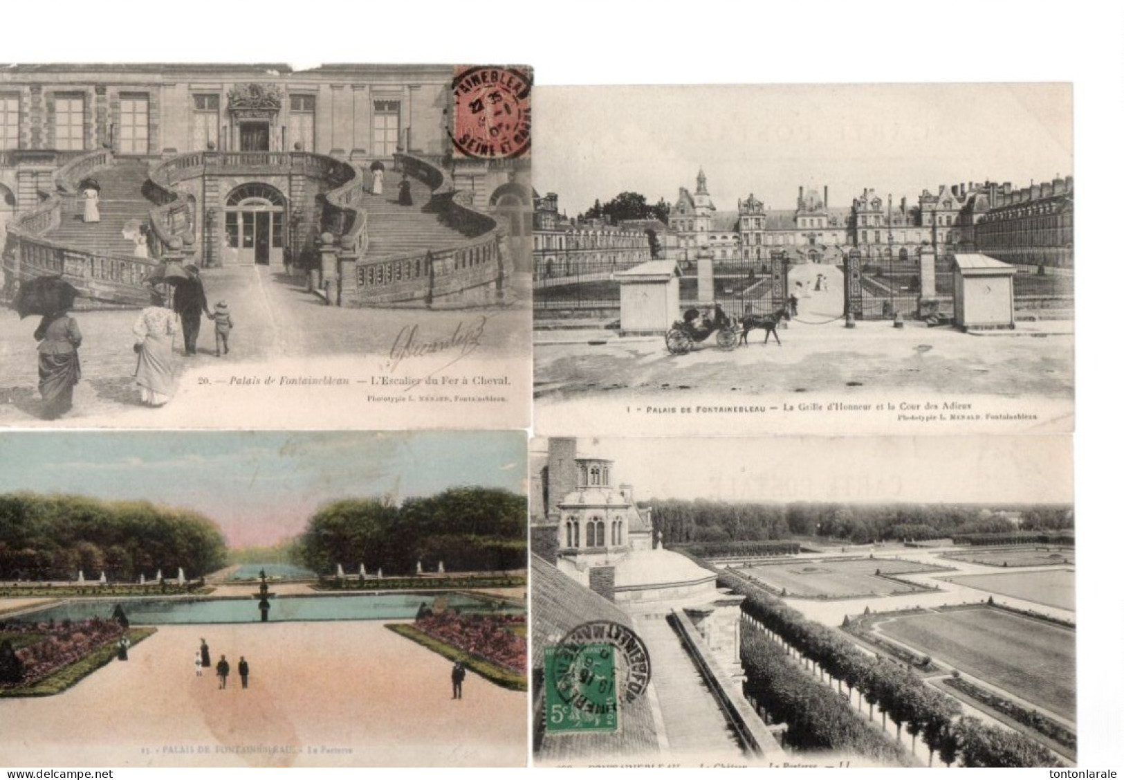 LES EXTERIERS DU PALAIS DE FONTAINEBLEAU -VINGT SIX CARTES (VINGT QUATRE CPA Et DEUX CPSM) - Fontainebleau