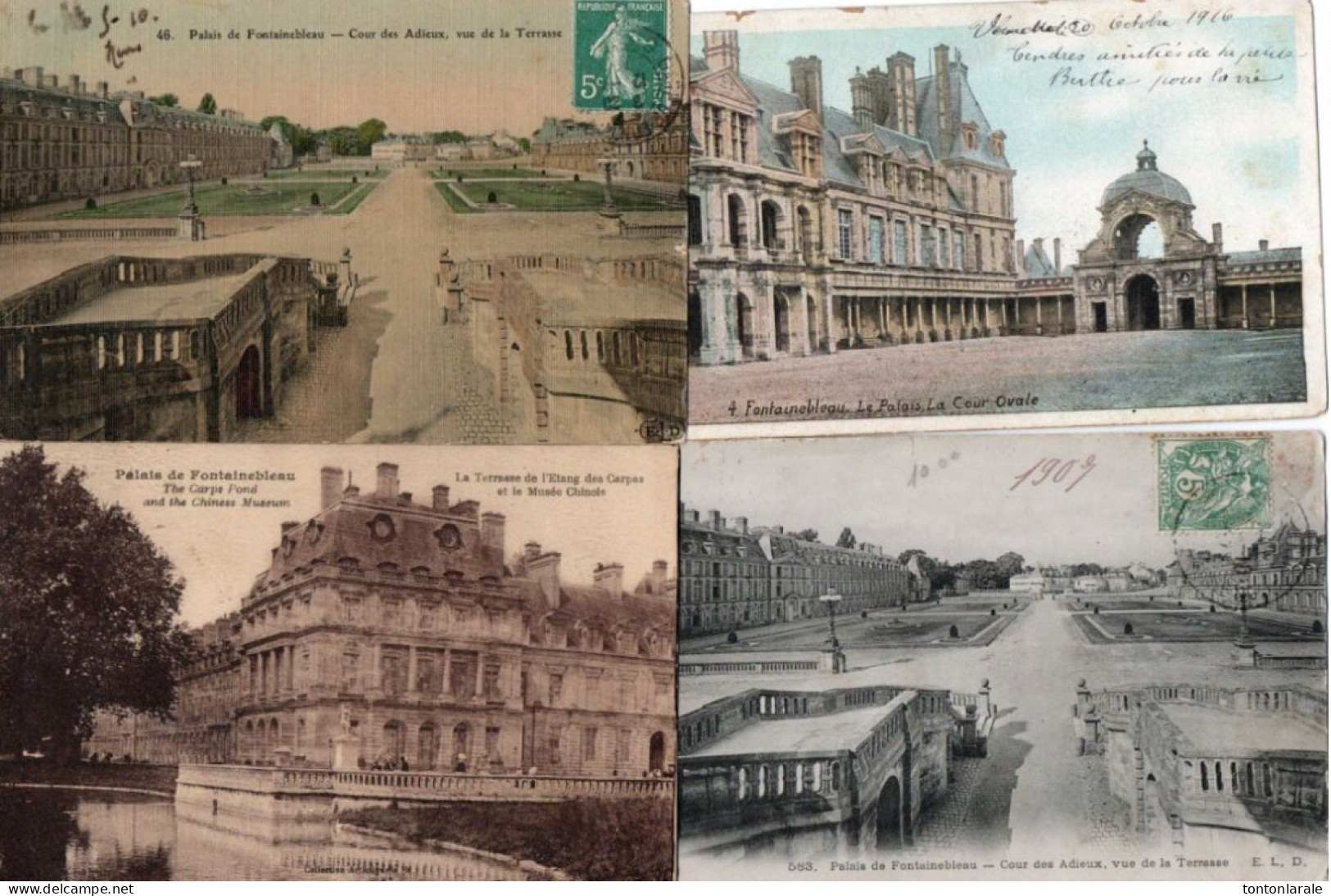 LES EXTERIERS DU PALAIS DE FONTAINEBLEAU -VINGT SIX CARTES (VINGT QUATRE CPA Et DEUX CPSM) - Fontainebleau