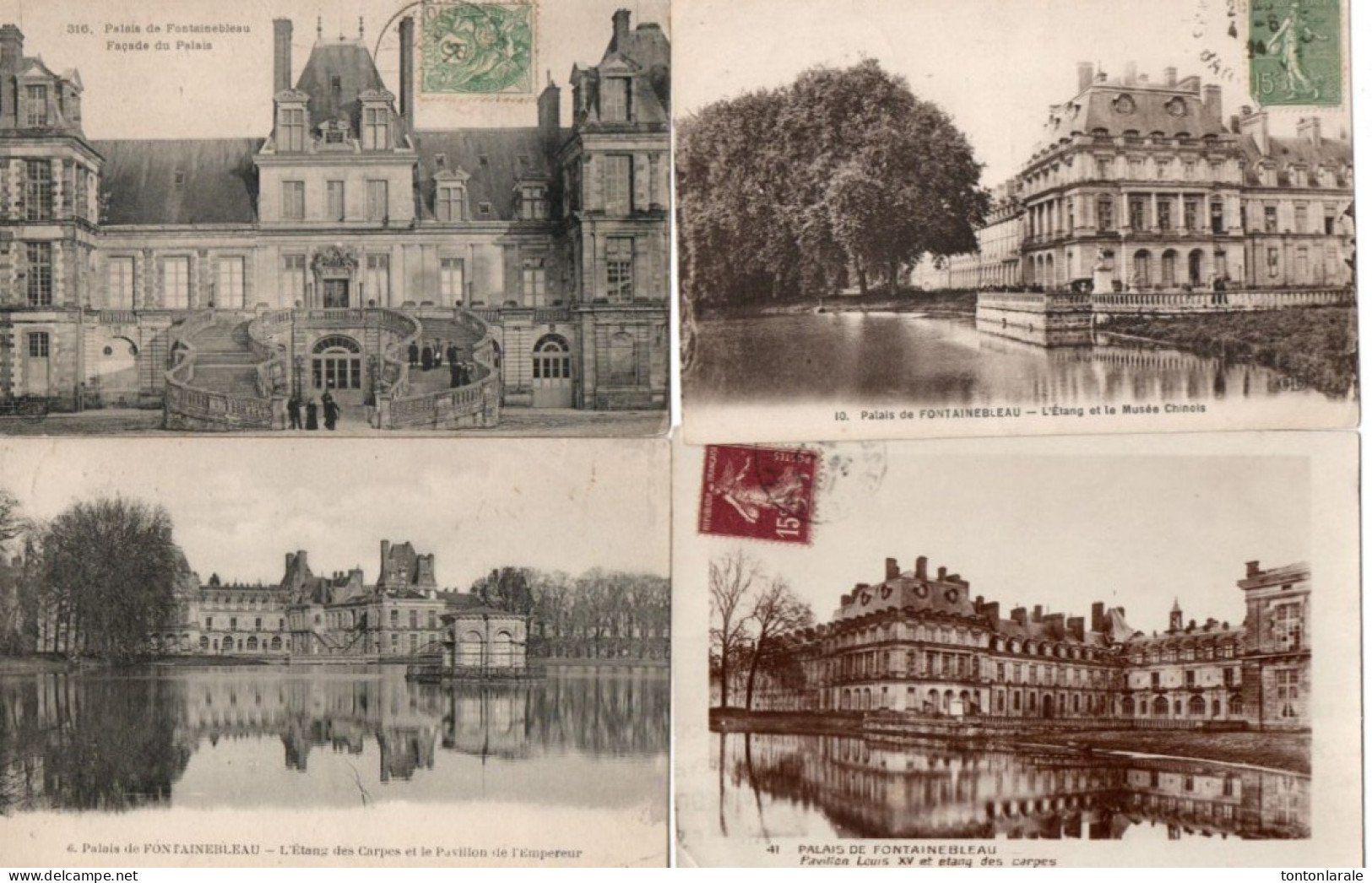 LES EXTERIERS DU PALAIS DE FONTAINEBLEAU -VINGT SIX CARTES (VINGT QUATRE CPA Et DEUX CPSM) - Fontainebleau