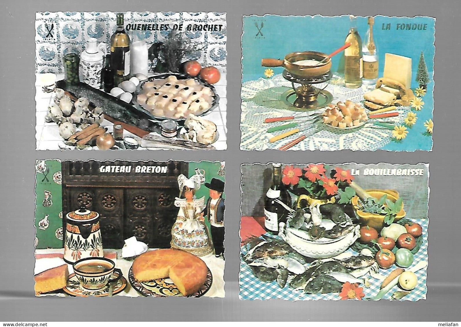 DM53 - IMAGES FROMAGERIE PURCREM - QUENELLES DE BROCHET - BOUILLABAISSE - FONDUE - GATEAU BRETON - Altri & Non Classificati