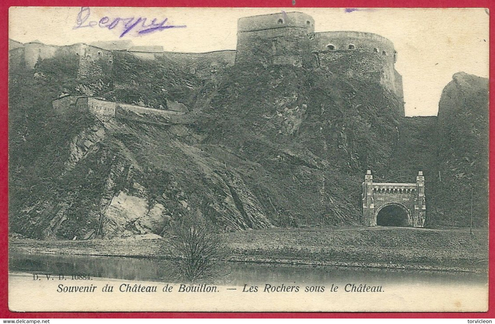 C.P. Bouillon =  Le Château  :  Les  Rochers  Sous  Le Château - Bouillon