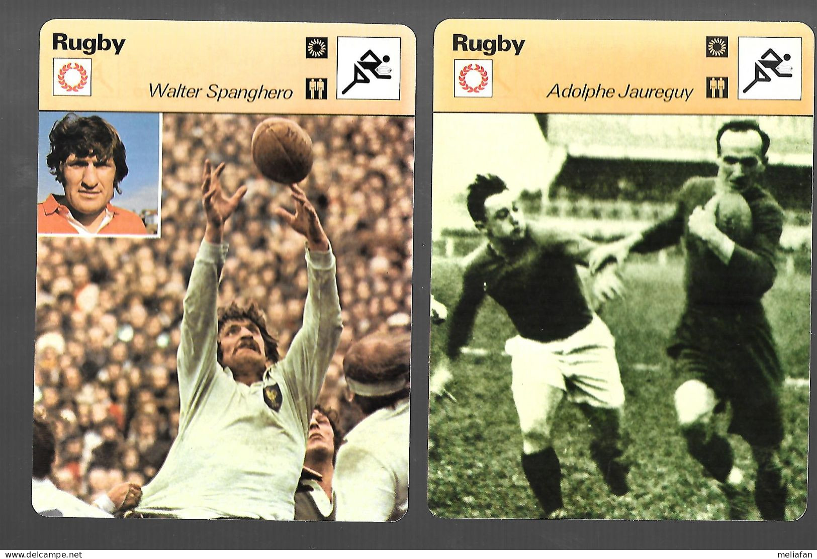 GF351 - FICHE EDITION RENCONTRE - RUGBY - JEAN PIERRE RIVES - JEAN CLAUDE SKRELA - WALTER SPANGHERO - ADOLPHE JAUREGUY - Rugby