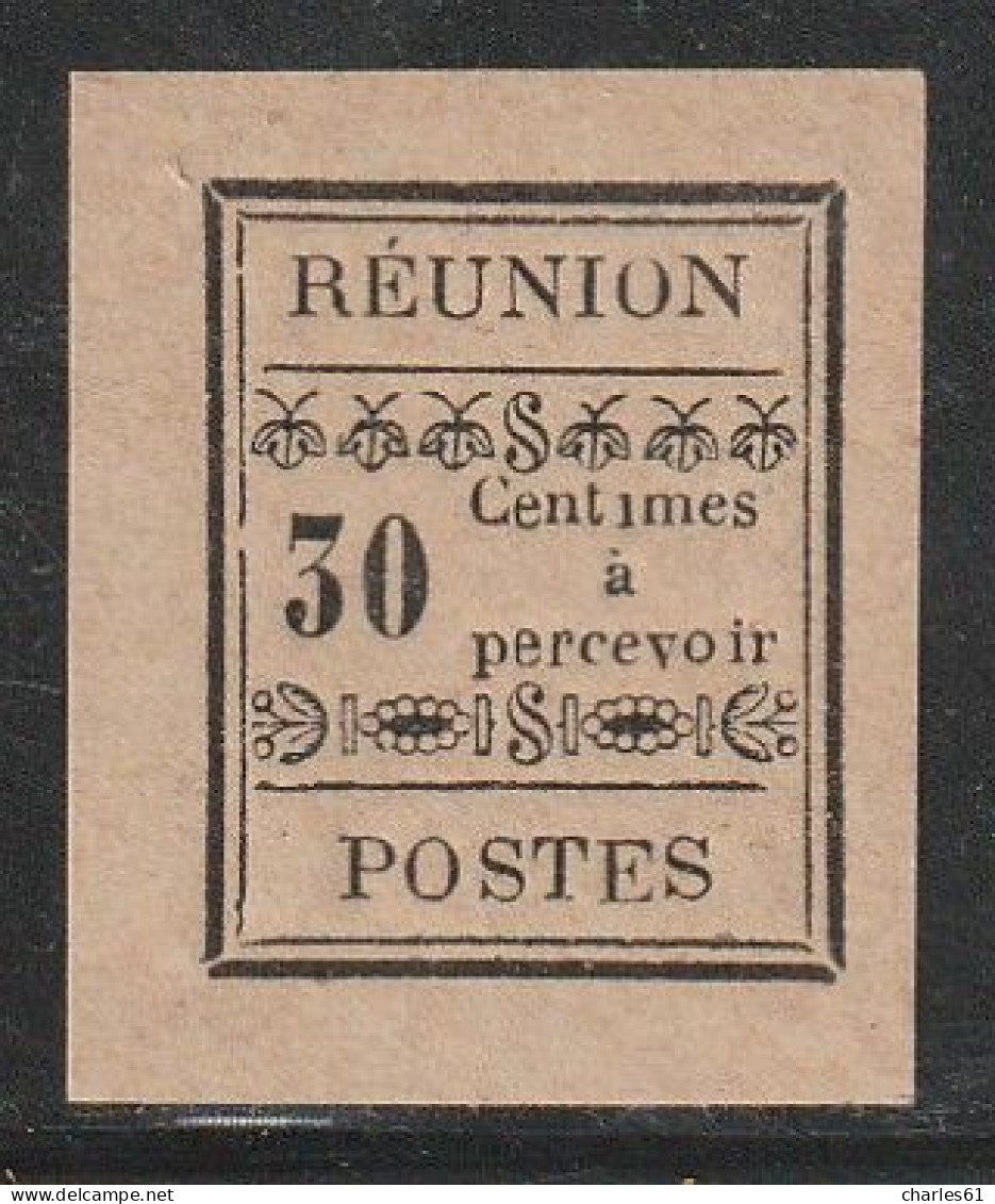 REUNION - TAXE N°5 Nsg (1889) 30c Noir - Portomarken