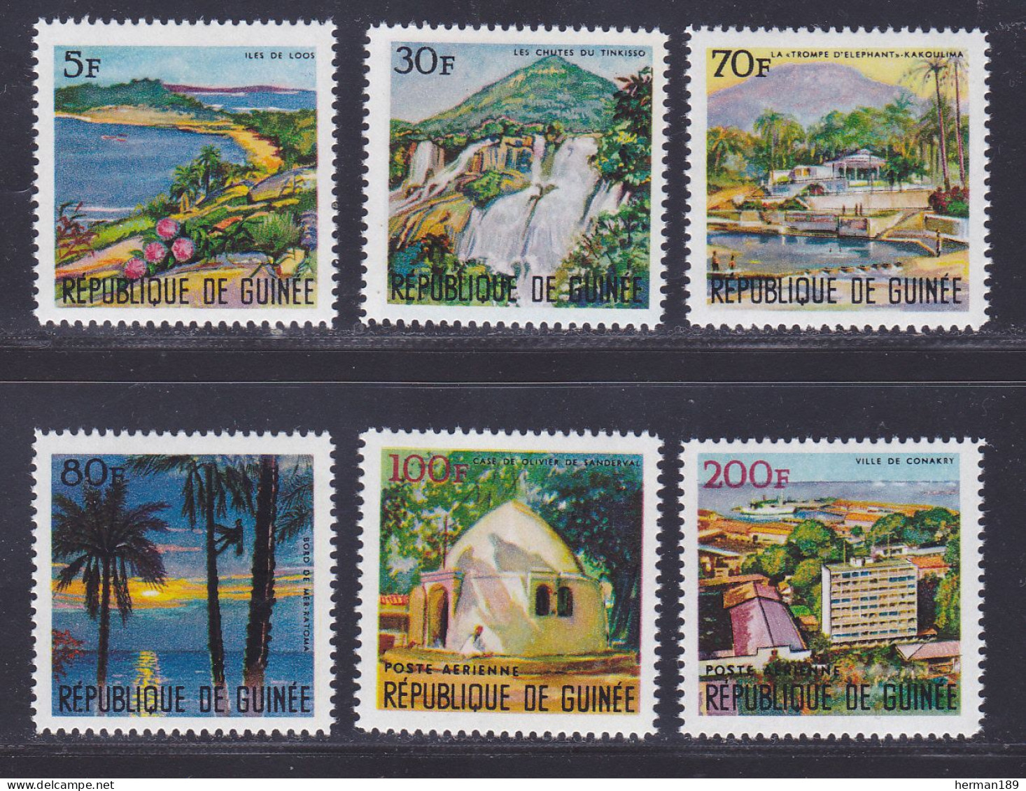 GUINEE N°  326 à 329, A71 & 72 ** MNH Neufs Sans Charnière, TB (D7787) Paysages Divers - 1967 - Guinea (1958-...)