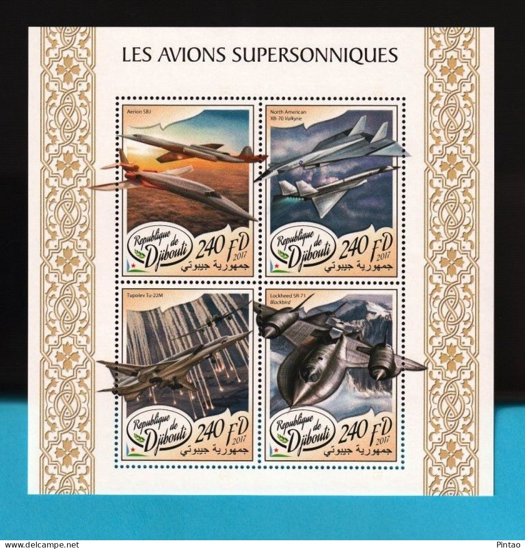 WW14344- DJIBOUTI 2017- MNH (AVIAÇÃO) - Aviones