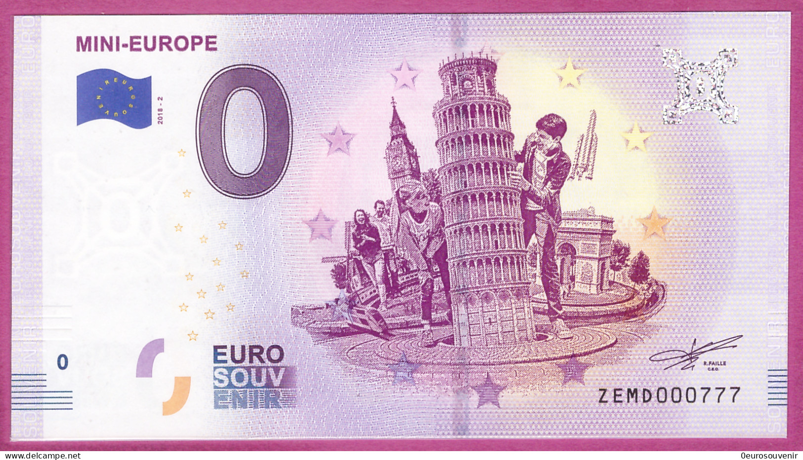 0-Euro ZEMD 2018-2 # 0777 ! MINI-EUROPE - Essais Privés / Non-officiels