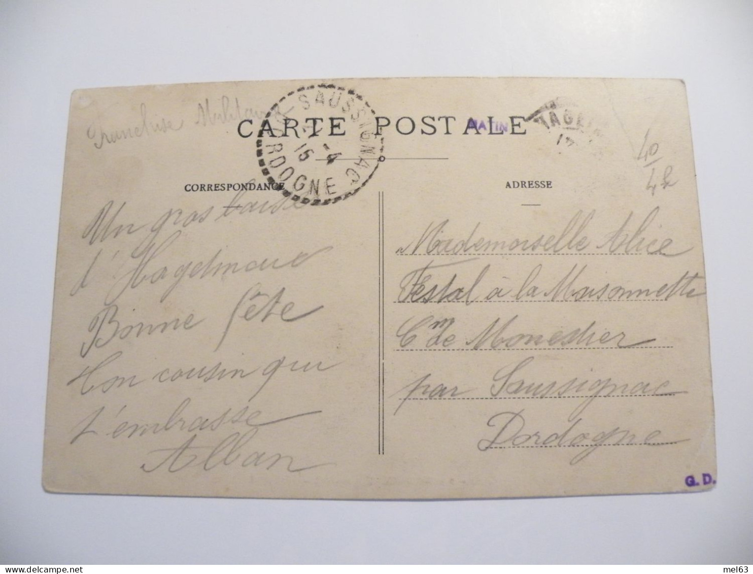 A546 . CPA. 40. HAGETMAU. . (Landes). L'Hopital..beau Plan. écrite & Voyagée 1915 - Hagetmau