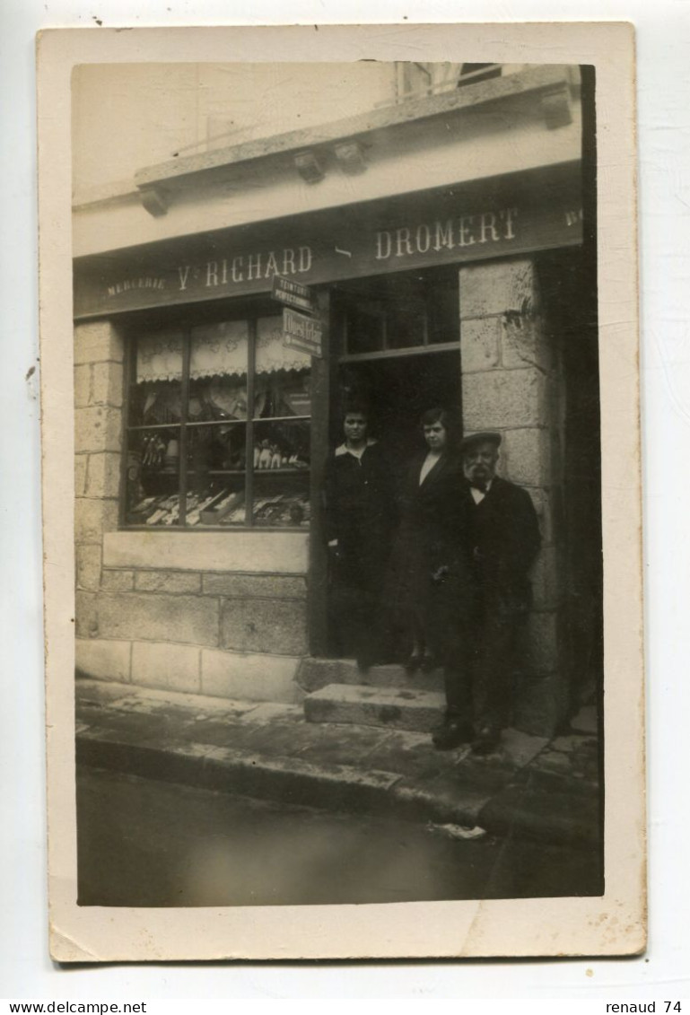 à Identifier Carte Photo Epicerie Mercerie Richard Dromert 35 ? Ou 61 ? - To Identify