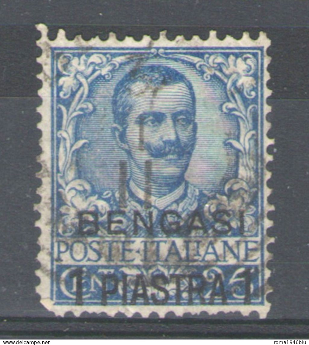 BENGASI 1901 1 PI. SU 25 C. USATO - Europese En Aziatische Kantoren