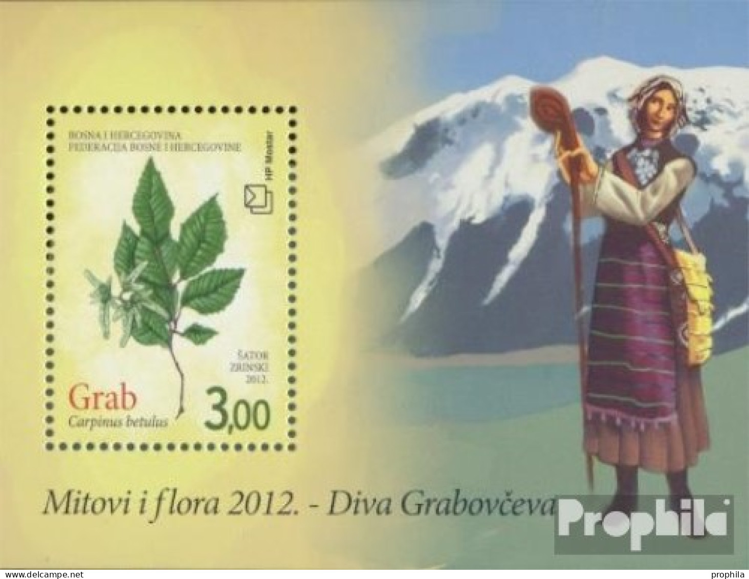 Bosnien - Kroat. Post Mostar Block27 (kompl.Ausg.) Postfrisch 2012 Mythen Und Flora - Bosnien-Herzegowina
