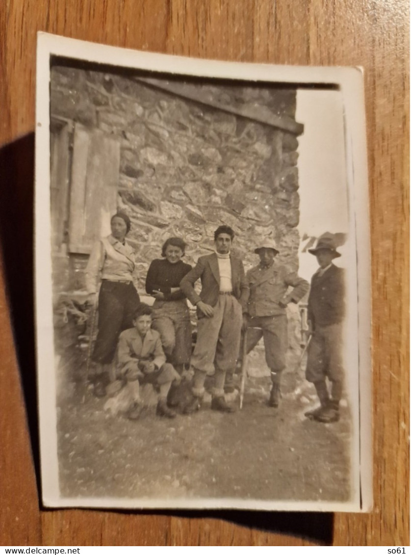 19224 Eb.   Fotografia D'epoca Gruppo Al Rifugio Torino 1937 Courmayeur Aosta - 9x6,5 - Places