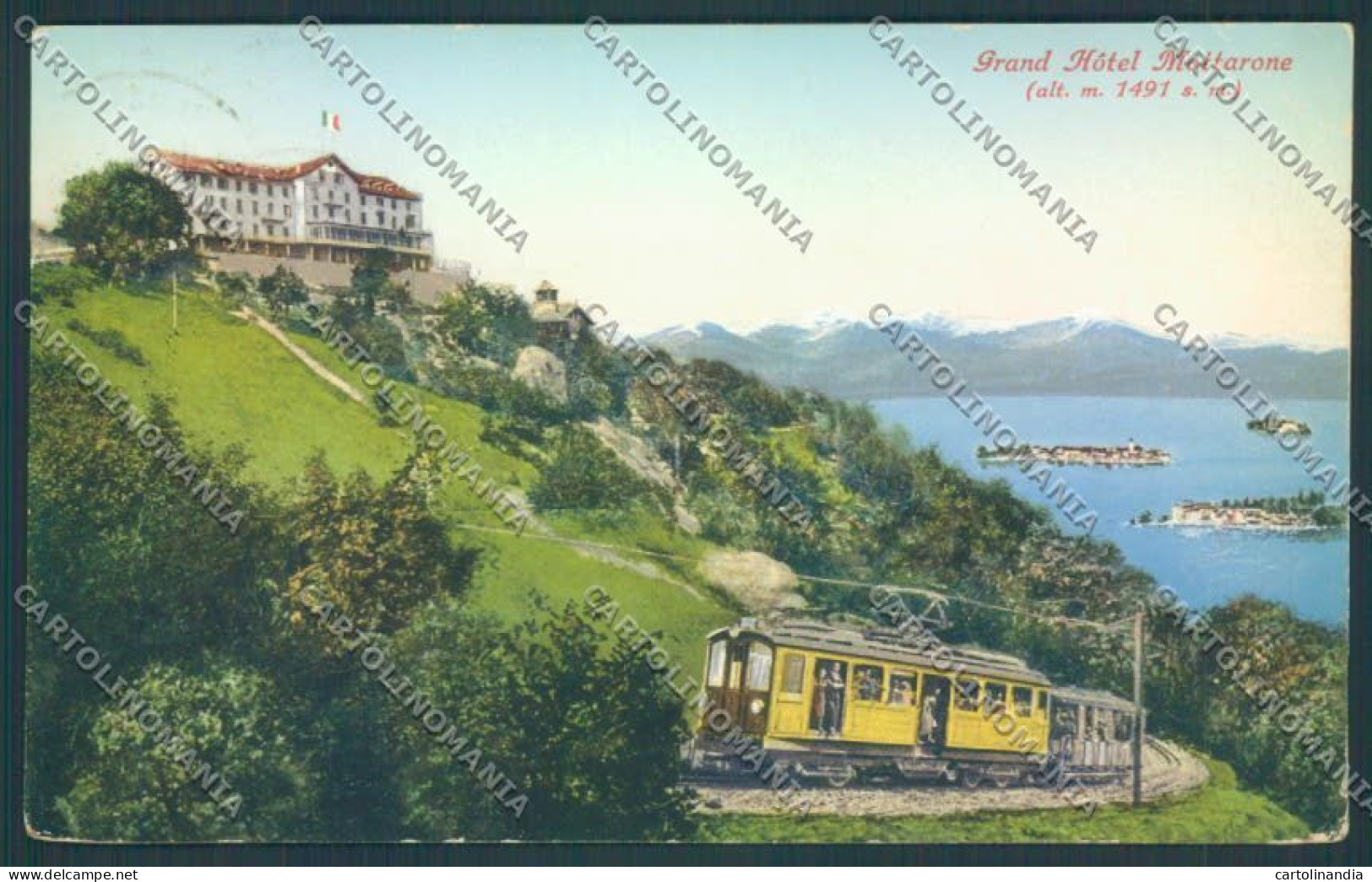 Verbania Stresa Mottarone Treno PIEGA Cartolina ZQ5337 - Verbania