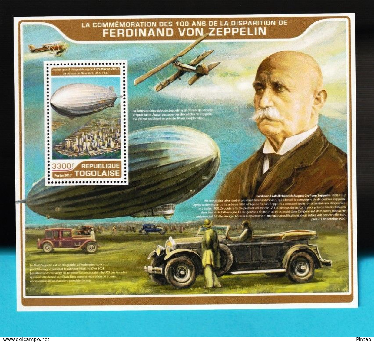 WW14348- TOGO 2017- MNH (AVIAÇÃO) - Zeppelins