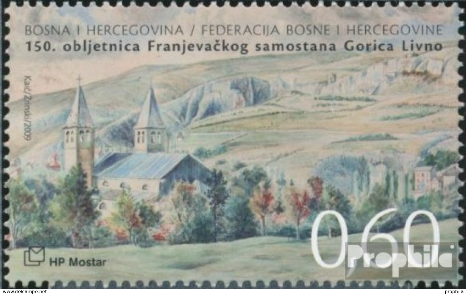 Bosnien - Kroat. Post Mostar 272 (kompl.Ausg.) Postfrisch 2009 Franziskaner Kloster - Bosnia And Herzegovina