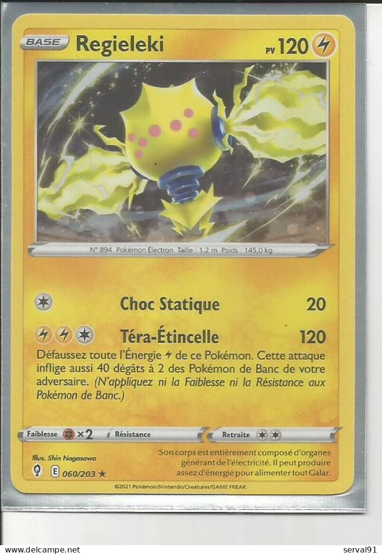 CARTE REGIELEKI HOLOGRAPHIQUE  EVOLUTION CELESTE N° 60 - Épée & Bouclier