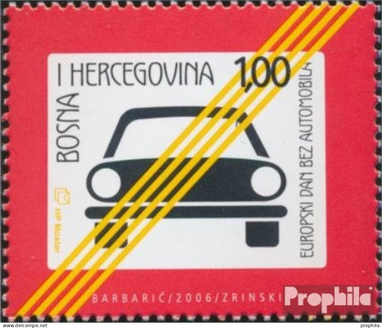 Bosnien - Kroat. Post Mostar 184 (kompl.Ausg.) Postfrisch 2006 Autofreier Tag In Europa - Bosnien-Herzegowina