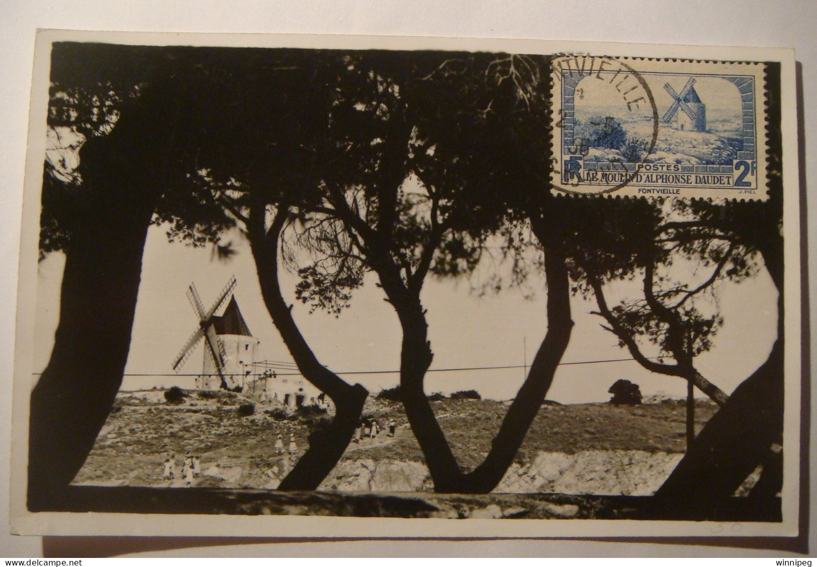 France.#311.Maximum Card.2?.05.1936.Moulin A'Alphonse Daudet.Photo George.Musee Stamp. - 1930-1939