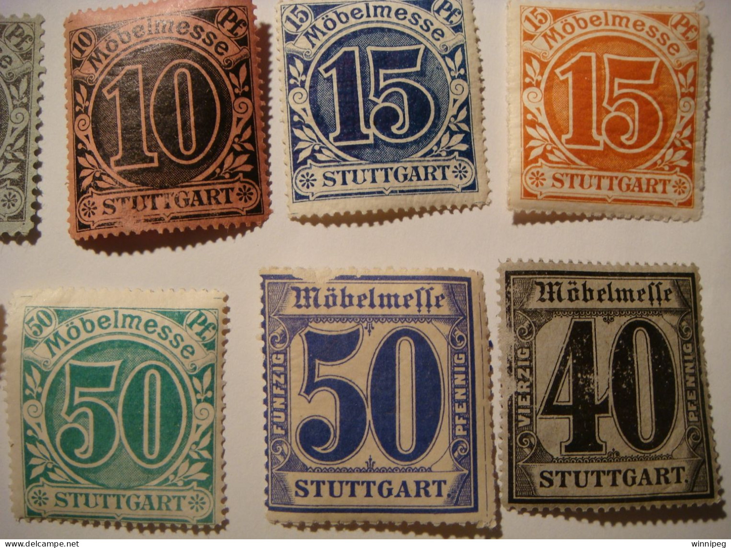 Germany.Württemberg Revenue.Stuttgart Möbelmesse.1890's -1910's.Lot Of 17 - Altri & Non Classificati