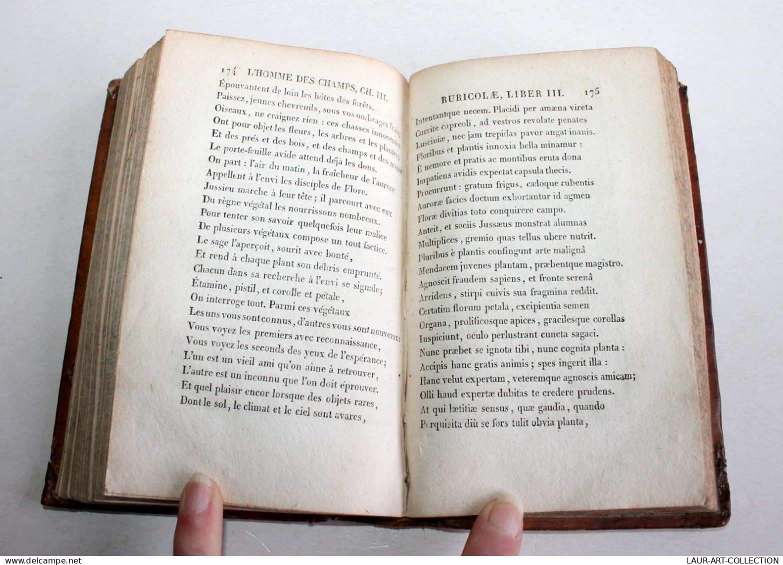 HOMME DES CHAMPS GEORGIQUES FRANCAISES De DELILLE, DUBOIS POEME CHANT 1808 LATIN / ANCIEN LIVRE XIXe SIECLE (1803.155) - Auteurs Français