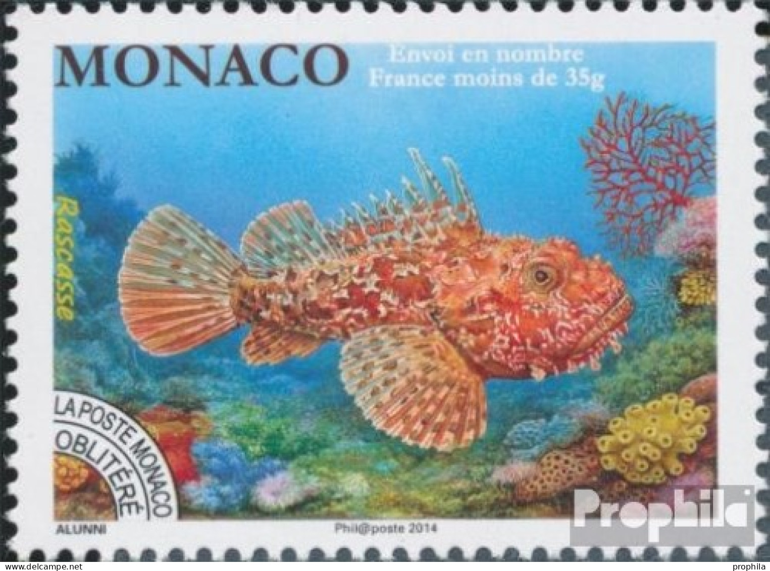Monaco 3195 (kompl.Ausg.) Postfrisch 2014 Skorpionfisch - Ongebruikt