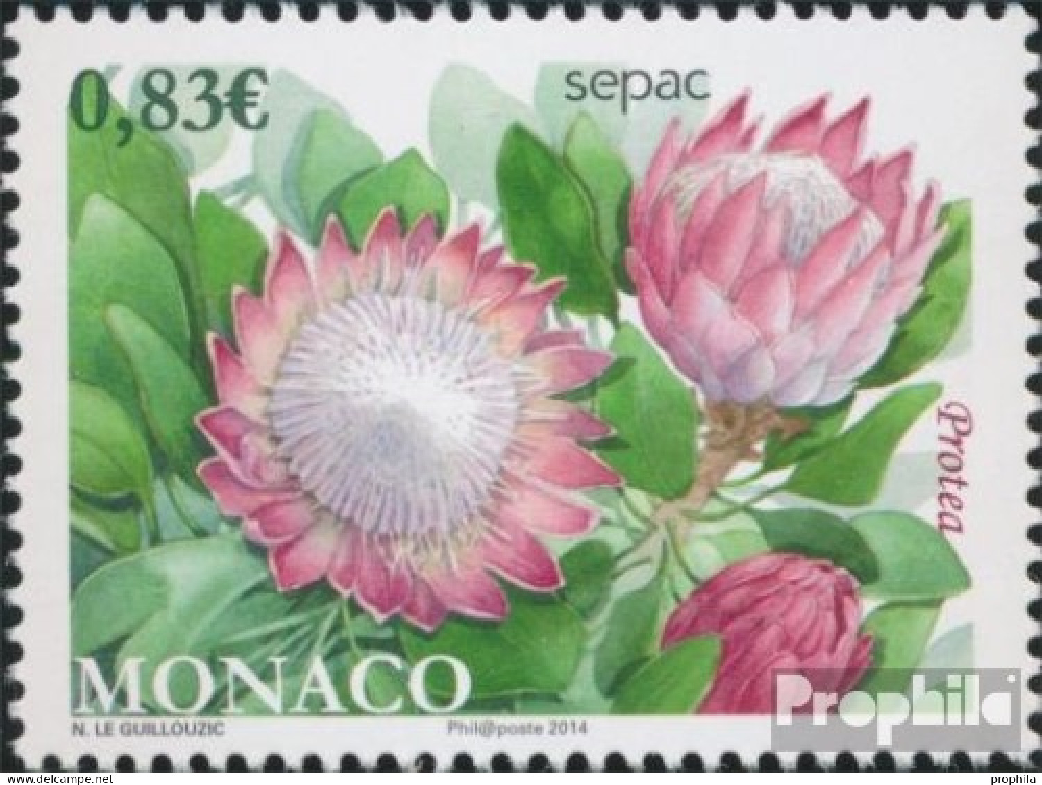 Monaco 3193 (kompl.Ausg.) Postfrisch 2014 Blumen - Unused Stamps