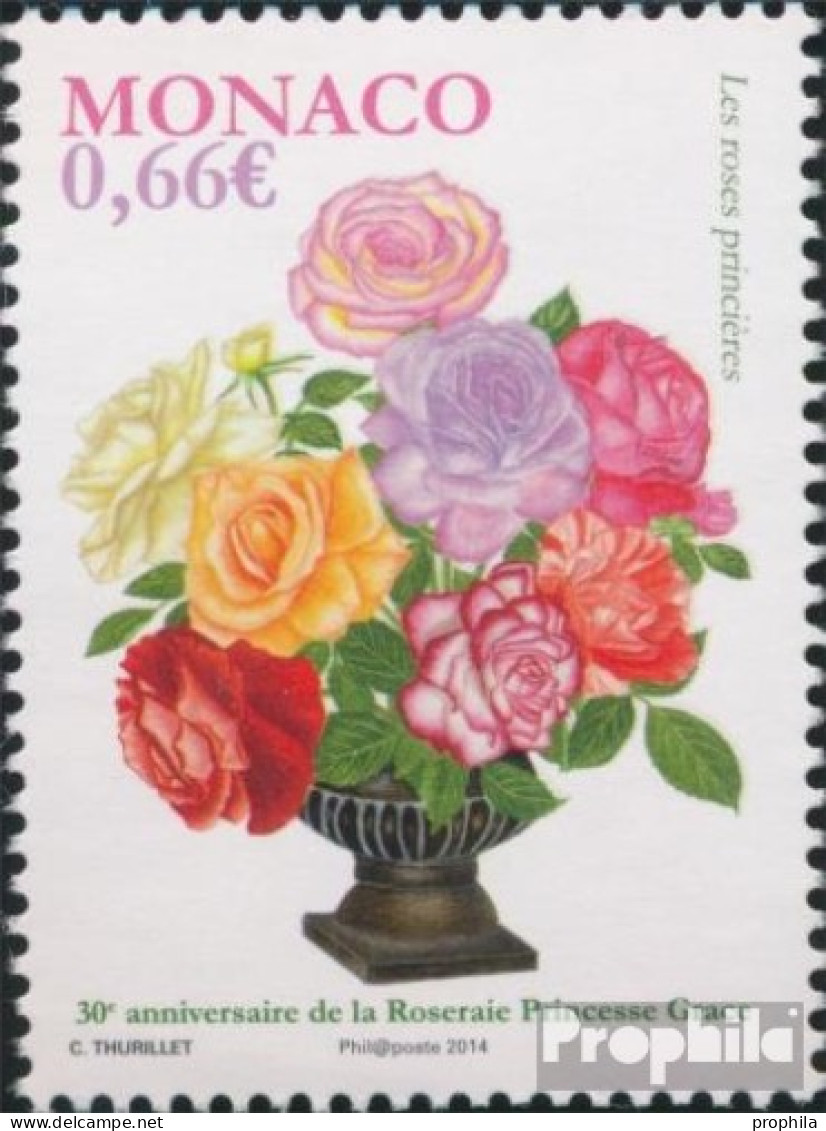Monaco 3192 (kompl.Ausg.) Postfrisch 2014 Fürstin Gracia Patricia Rosarium - Unused Stamps