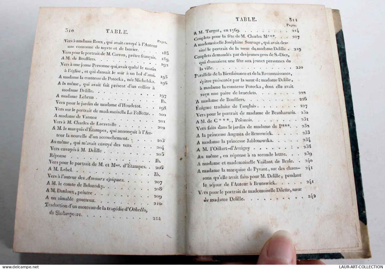 POESIES FUGITIVE De JACQUES DELILLE + DITHYRAMBE SUR L'IMMORTALITE DE L'AME 1809 / ANCIEN LIVRE XIXe SIECLE (1803.156) - Auteurs Français