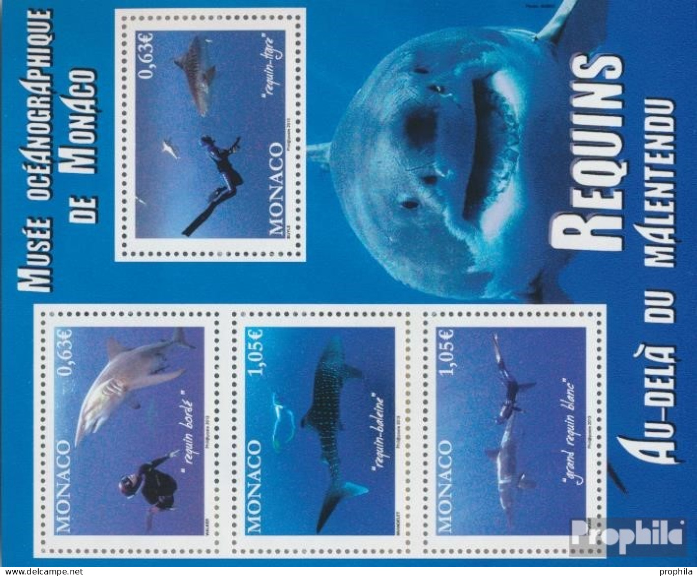 Monaco Block106 (kompl.Ausg.) Postfrisch 2013 Haie - Ungebraucht