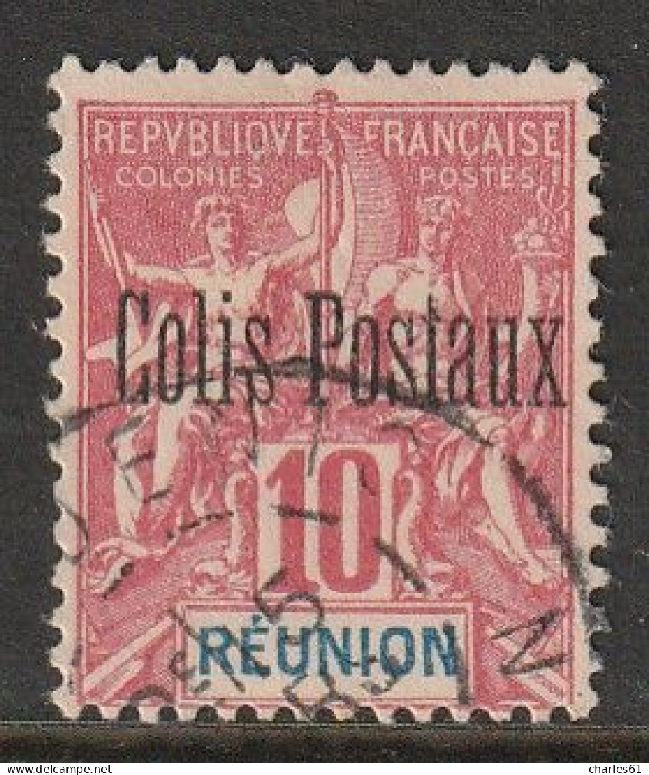 REUNION - COLIS POSTAUX : N°8 Obl (1906) 10c Rouge Et Bleu - Otros & Sin Clasificación