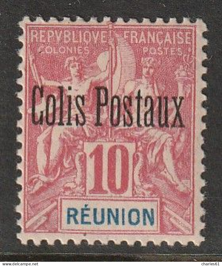 REUNION - COLIS POSTAUX : N°8 * (1906) 10c Rouge Et Bleu - Andere & Zonder Classificatie