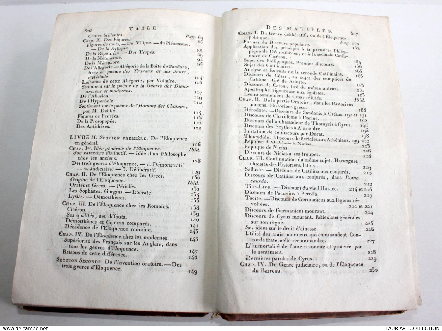 COURS COMPLET DE RHETORIQUE D'APRES LES RHETEURS ARISTOTE CICERON LONGIN... 1804 / ANCIEN LIVRE XIXe SIECLE (1803.157) - 1801-1900