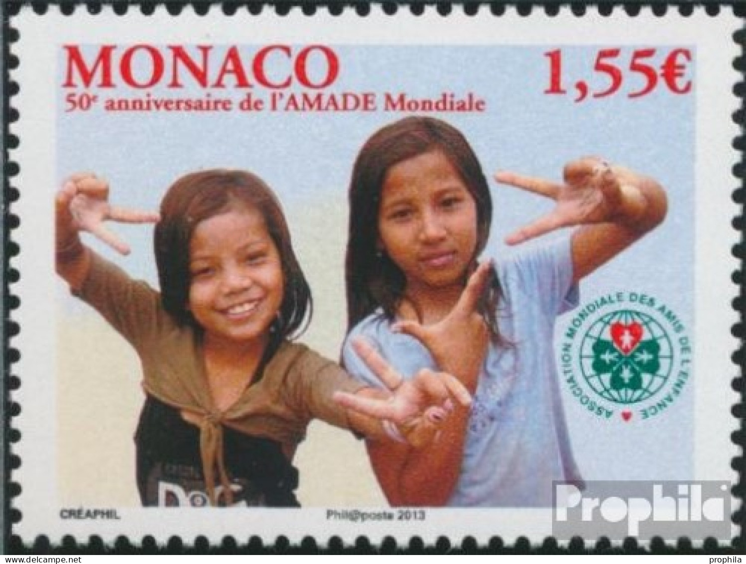 Monaco 3124 (kompl.Ausg.) Postfrisch 2013 Kinderhilfswerk AMADE - Neufs