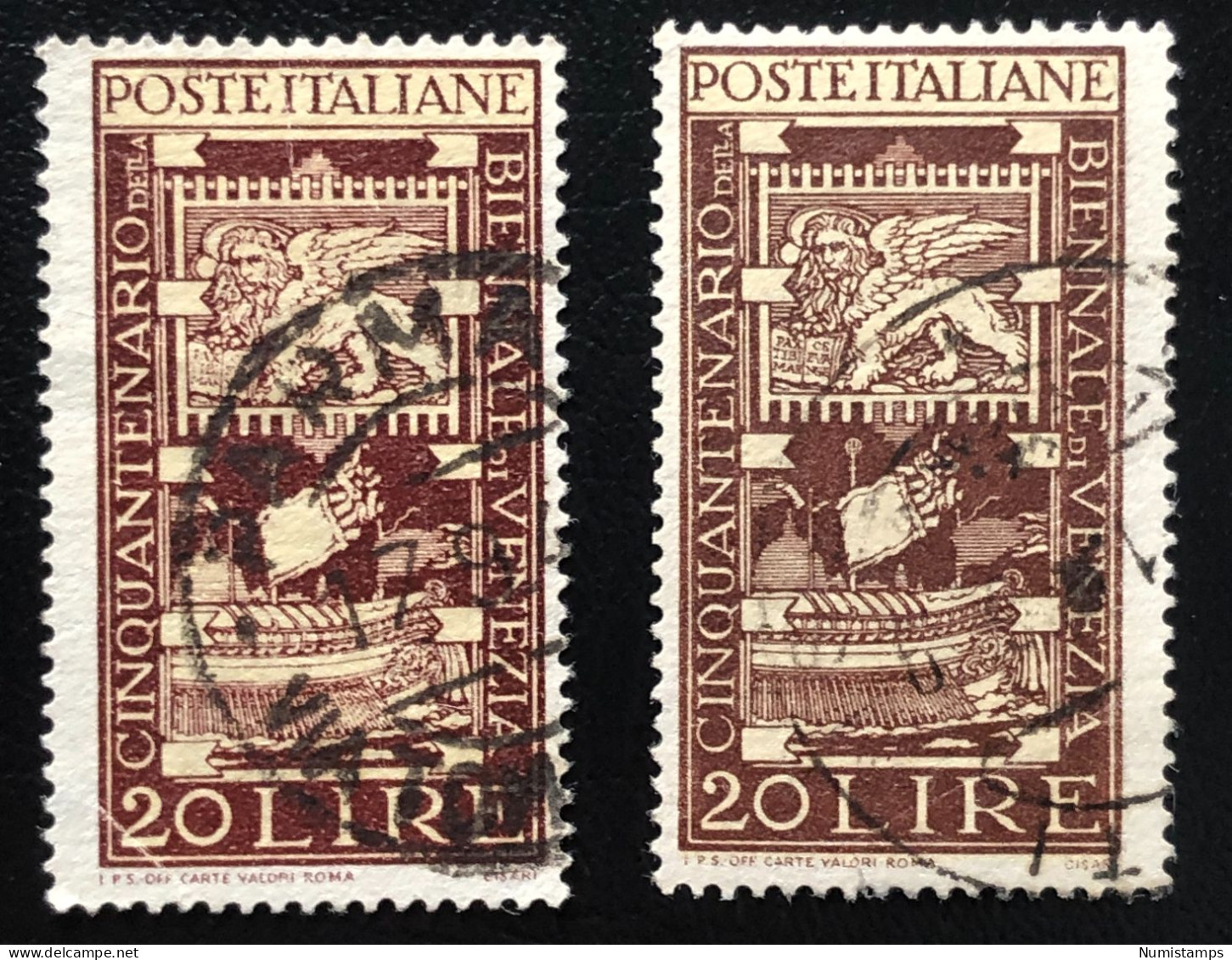 1949 - 50th Anniversary Of The Venice Art Biennial (1st And 2nd Issue) - 1946-60: Used