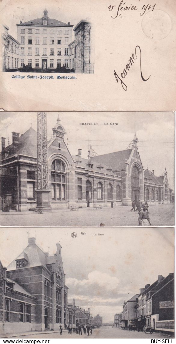 BELGIQUE - 20 CARTES - ATH/ MOUSCRON/ CHATELET/ JUMET/ PASSY/ TOURNAI/ THUIN/ CASTEAU/ CHARLEROI/ GRANDGLISE............ - Sonstige & Ohne Zuordnung