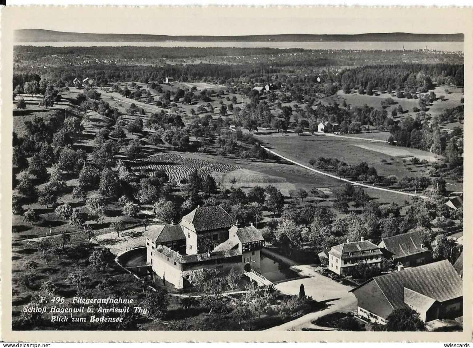 HAGENWIL: Fliegeraufnahme Mit Blick Bis Bodensee ~1945 - Otros & Sin Clasificación