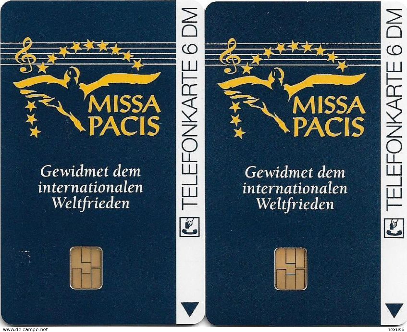 Germany - Missa Pacis Puzzle Set Of 2 Cards- O 1627-8 - 08.1994, 6DM, 15.000ex, Mint - O-Serie : Serie Clienti Esclusi Dal Servizio Delle Collezioni