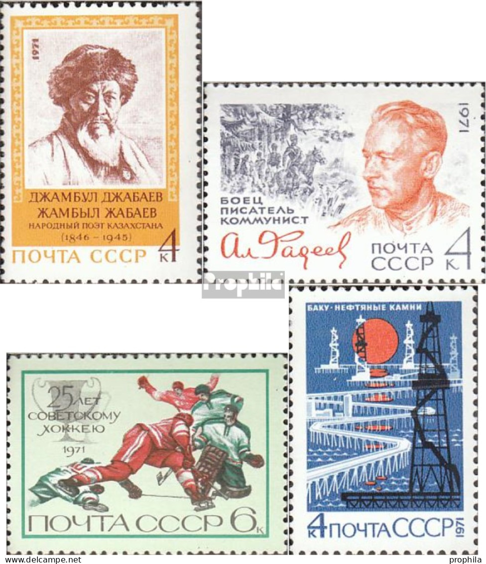 Sowjetunion 3943,3949,3961,3967 (kompl.Ausg.) Postfrisch 1971 Eishockey, Erdöl U.a. - Unused Stamps