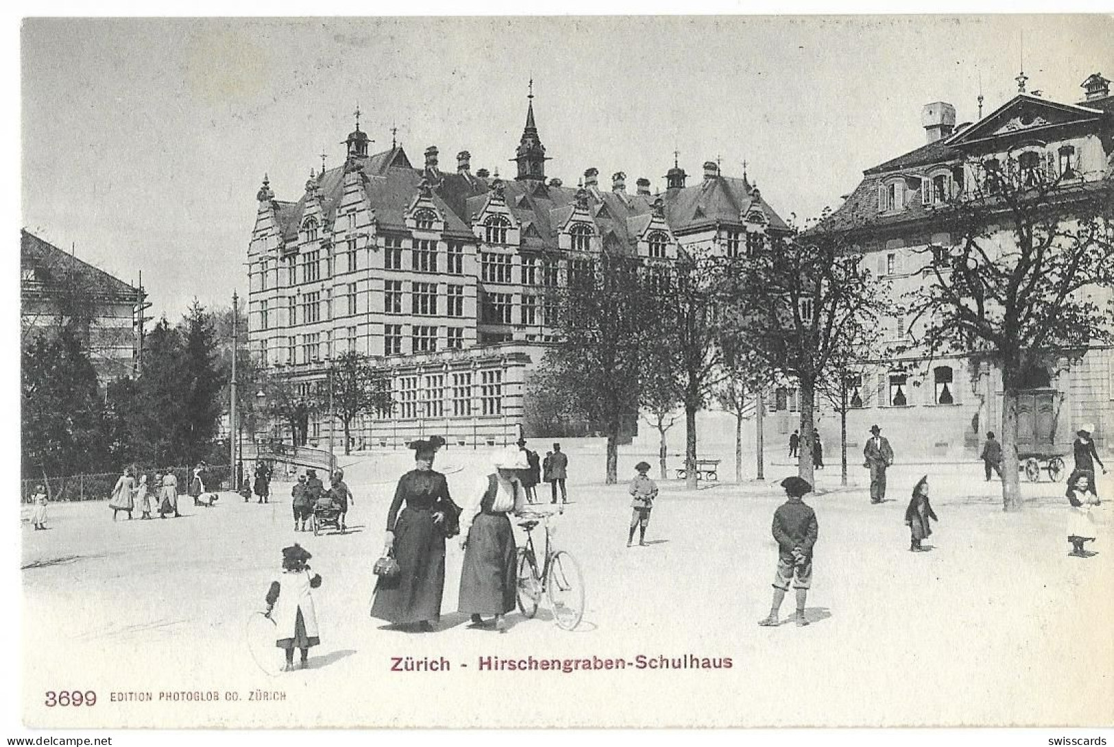 ZÜRICH: Hirschengraben-Schulhaus Animiert ~1900 - Zürich