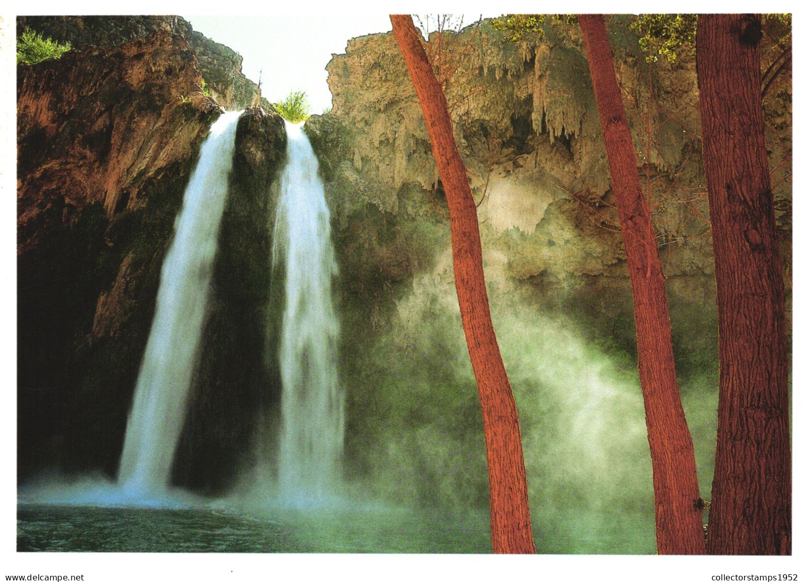 HAVASU FALLS, WATERFALL, ARIZONA, UNITED STATES, GERMANY POSTCARD - Otros & Sin Clasificación